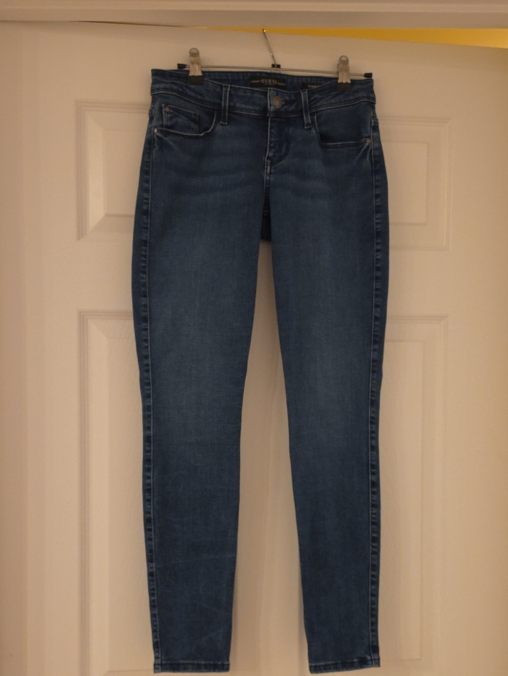 Guess Women's Power Stretch Skinny Jeans in Dark Blue Wash
